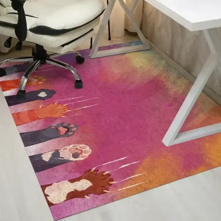 Коврик под компьютерное кресло Коты, 120х150 см